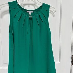 New York & Company Emerald Green Sleeveless Blouse